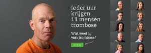 Ieder uur krijgen 11 mensen trombose