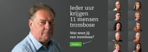 Ieder uur krijgen 11 mensen trombose