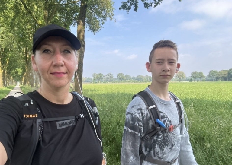 Nathalie Strijbos en zoon Jazzy