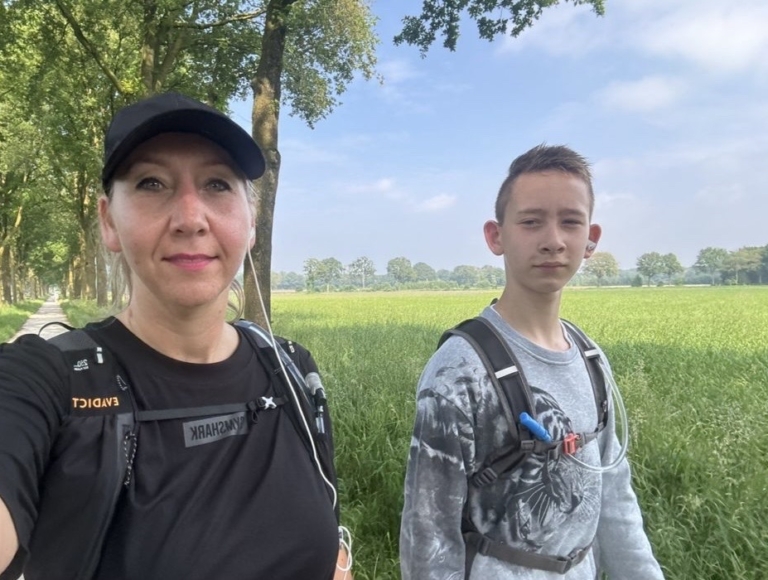 Nathalie Strijbos en zoon Jazzy